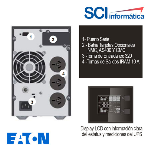 Ups On Line Doble Conversion 1000va Eaton Dx 1000 Ar Iram