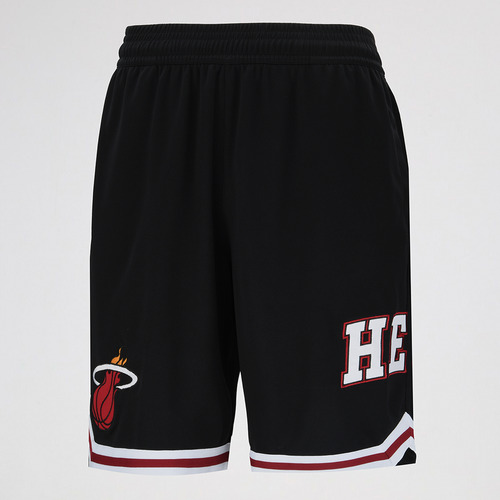 Short Nba Miami Heat Wordmark Hombre | Stock Center Negro L