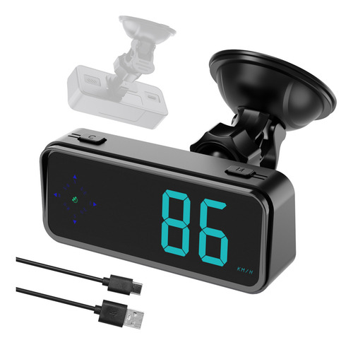 Display De Cabeça De Carro: Medidor Gps Com Led, Relógio E A