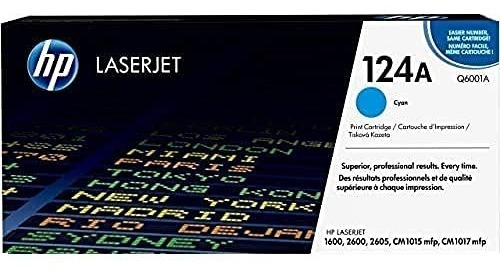 Hp Toner #124 Cyan    P/lj2600/1600/2605 Q6001a