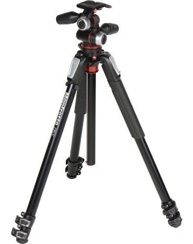 Imagem 2 de 8 de Tripé Manfrotto Cabeça Panorâmica De 3 Vias Mk055xpro3-3w