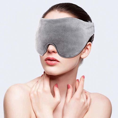 Mascarilla De Ojos Con Peso Ajustable, 3d Contorneada, Tela