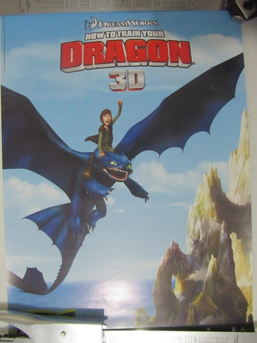 Poster Promocional Como Entrenar A Tu Dragon 3d Version 4