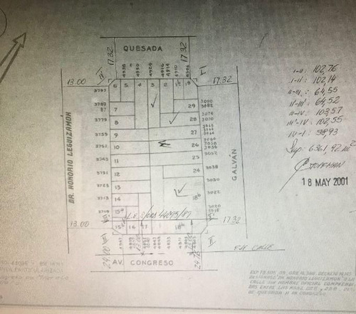 Imagen 3 de 6 de Lote Esquina Venta- U.s.a.b 1 - Quesada Y Galvan