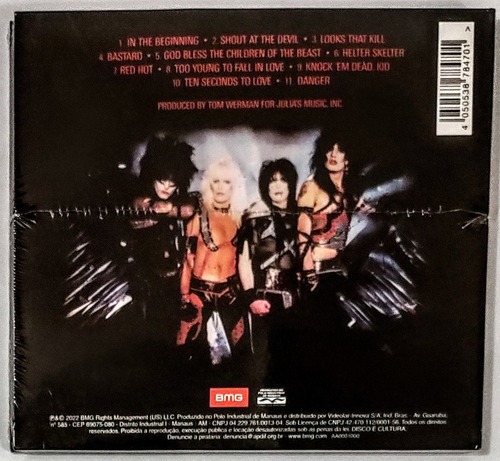 5 Cds Mötley Crüe: Discografia 81 A 89 - Crücial Crüe (2022)