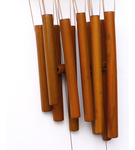 Campana De Viento De Madera De Bambú De 10 Tubos Campana De