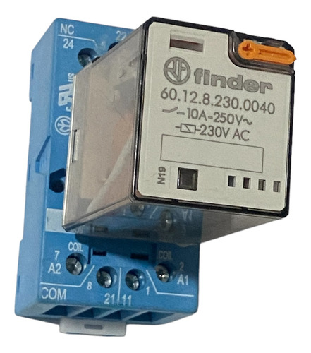 Relevador Encapsulado Bobina 230 V Ac 8 Pines Finder (Usado)
