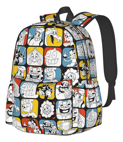 Mochila Para Laptop Cabeza Taza Bolsa Viaje Niño Niña Diseño