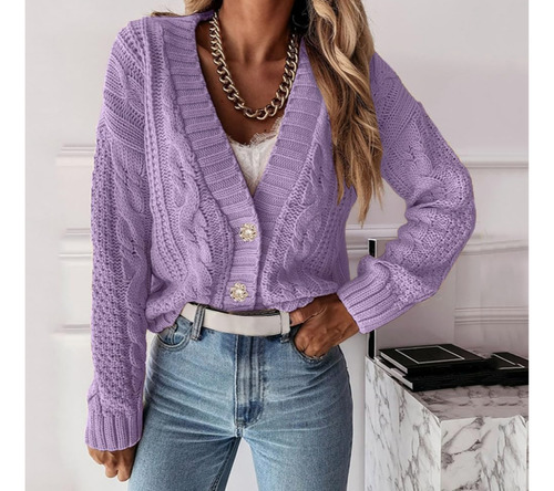 Saco Cardigan Con Botones