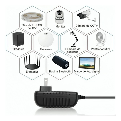 Adaptador De Corriente 12v 100-240v Eliminador Seedary