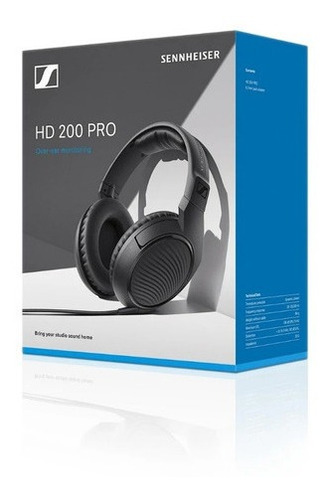 Imagen 8 de 8 de Audifonos Sennheiser Hd200 Pro Over Ear Negro