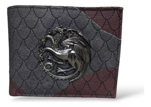 Cartera Game Of Thrones Targaryen Metal Bioworld P/caballero