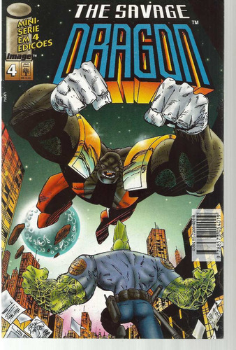 Lote Minissérie The Savage Dragon N° 01 02 03 04 - Editora Abril - Capa Mole - Bonellihq Cx395 C23