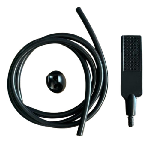 Kit Mangueira Suporte Chuveirinho Preto Fosco Acqua Duo