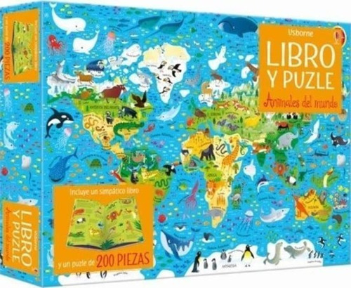 Animales Del Mundo. Libro Y Puzzle 200 Piezas