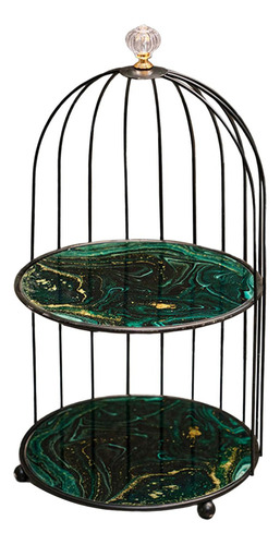 Organizador De Maquillaje Birdcage Sin Encimera Azul 20x37cm