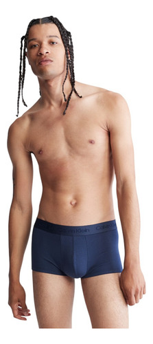 Boxer Calvin Klein Black Trunk Microfibra Azul Original