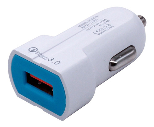 Cargador De Celular Micro Usb Auto Carga Rapida 3.0  12v 2 A