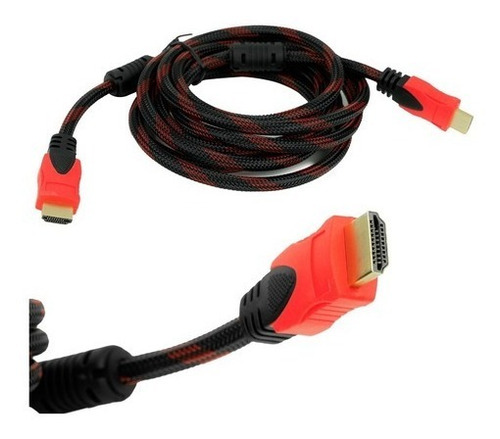 Cable Hdmi 3 Metros Macho - Macho, 4k, Negro/rojo ¡calidad!