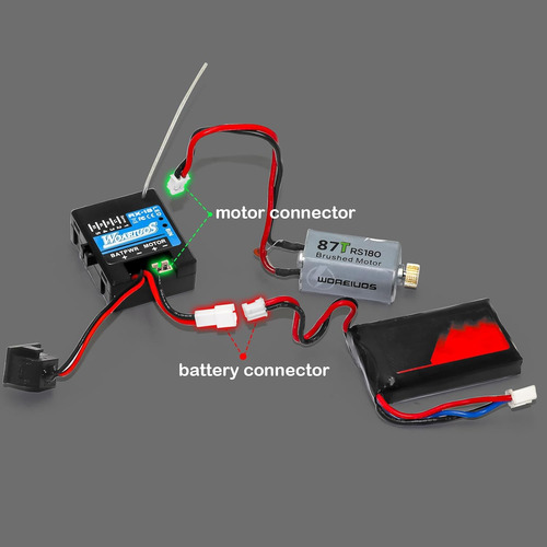 2 En 1 Esc Y Receptor Con 3ch 2,4g Rc Transmisor Esc Control