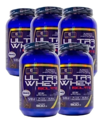 Kit 6 Un Whey Protein Isolado 900g Ultra Whey Massa Muscular