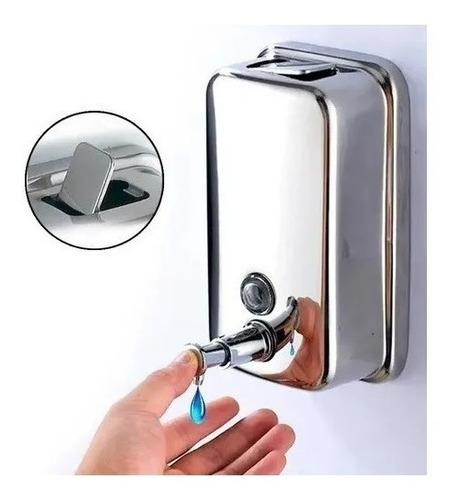 Imagen 3 de 4 de Dispensador Jabón Acero Inoxidable 800 Ml. Calidad.