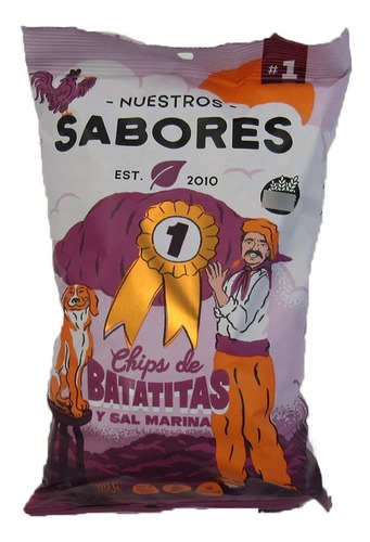 Chips De Batata Con Sal Marina Nuestros Sabores 80 Gr X 8u