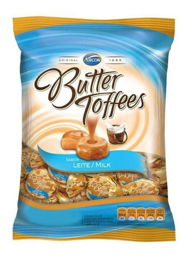 Bala Butter Toffees Leite 500g - Arcor