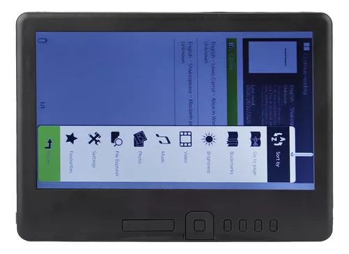 E Reader 7 pulgadas color TFT LCD portátil eBook 16:9 pantalla eBook con  reloj, marcadores, presentación de diapositivas (giro automático)