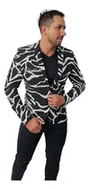 Comprar Saco Hombre Exclusivo Estampado Blazer Elastizado Entallado 