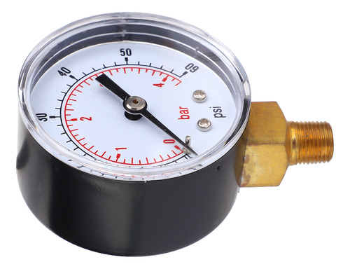 Manómetro De Presión De 0-60 Psi, 0-4 Bar, Esfera De 50 Mm,