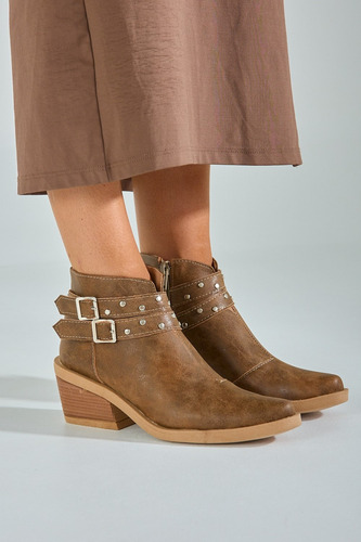 Texanas Charritos Zapatos Botita Botineta Cuero Eco Oferta