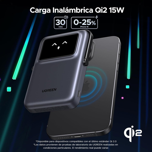 Ugreen Uno Certificado Qi2 15w Magsafe Power Bank 10000mah