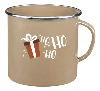 Juego De 6 Tazas Grandes Cinsa Peltre Frase Navidad Avellana Color Marrón claro Taza Navidad