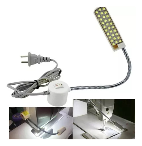 Prensatela Lampara Imantada 30 Focos Led Para Maquina Coser 