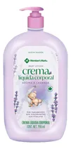 Comprar Crema Liquida Corporal Member's Mark Baby Lotion relajante aroma a lavanda Hipoalergénico 798ml