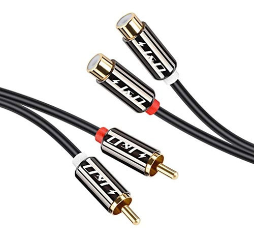 [2 Unidades] 2 Rca A 2 Rca Cable, J Y D Chapado En Oro [carc