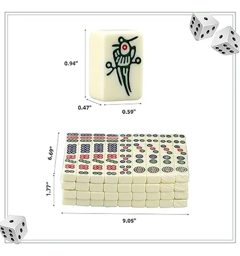 Sacpero Juego De Mahjong Chino Juego De Mahjong Portátil De
