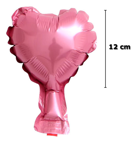 Balão Coração Rosa Claro 5 Polegadas 12cm - 100 Unidades Cor Rosa-claro