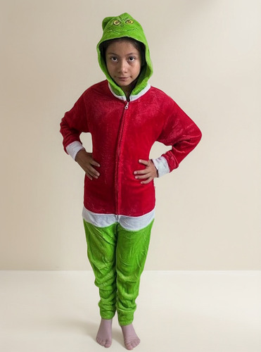 Pijama Mameluco De Grinch Navidad, Infantil, Unisex