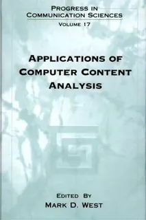 Applications Of Computer Content Analysis, De Mark D. West. Editorial Abc-clio, Tapa Dura En Inglés