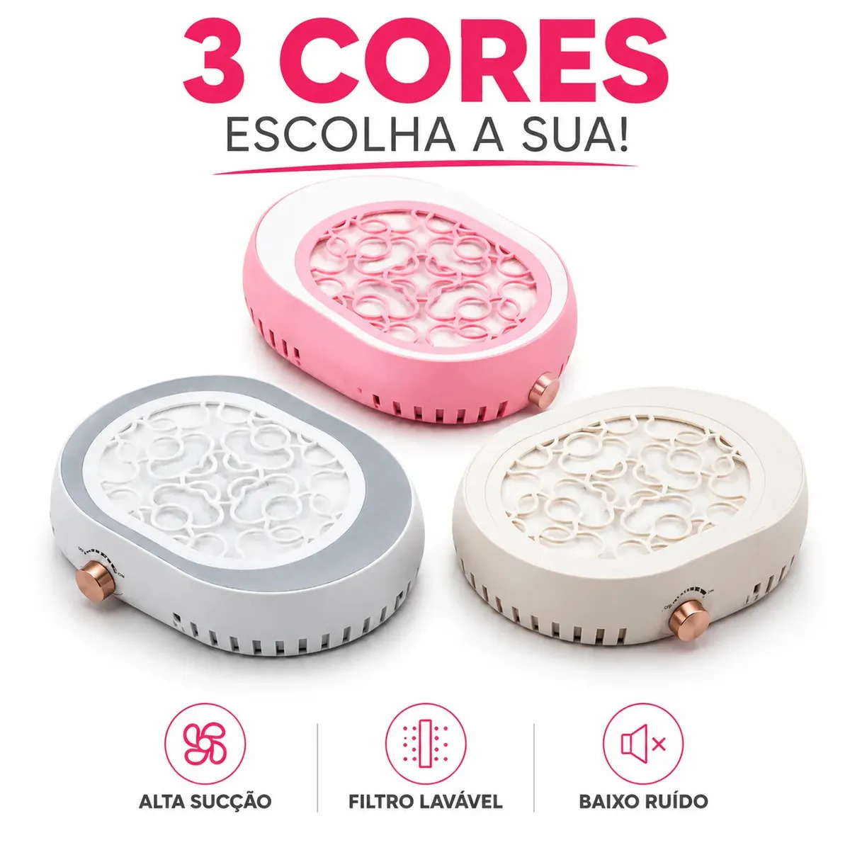 Aspirador Coletor De Pó Unha 4500rpm Manicure Unha Gel Polygel