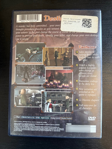 Shadow Of Destiny Playstation 2 Ps2 Original Colección (Usado)