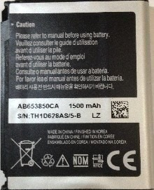 Bateria Original Samsung Ab653850cu 1500mah Gt-i8000 I9000b