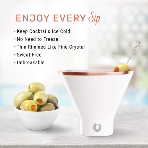 Coctelera Acero Inoxidable Snowfox 4 Copas De Vino -oro