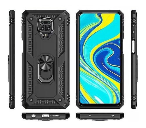 Funda Cronox Para Xiaomi Redmi Note 9s M2003j6a1g Uso Rudo Modelo Xiaomi Redmi Note 9s M2003j6a1g Color Negro