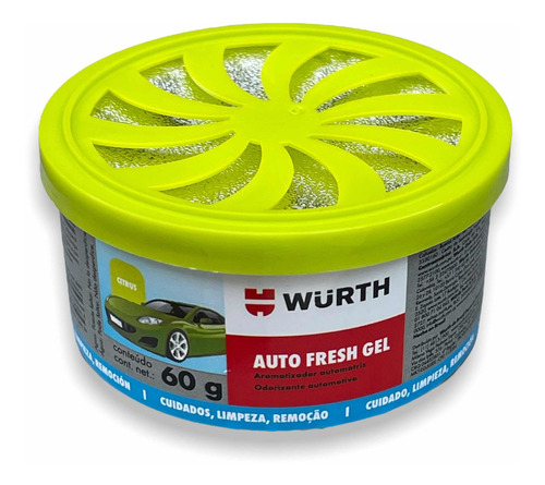 Aromatizador Wurth Gel para automóviles, 60 g, color cítrico