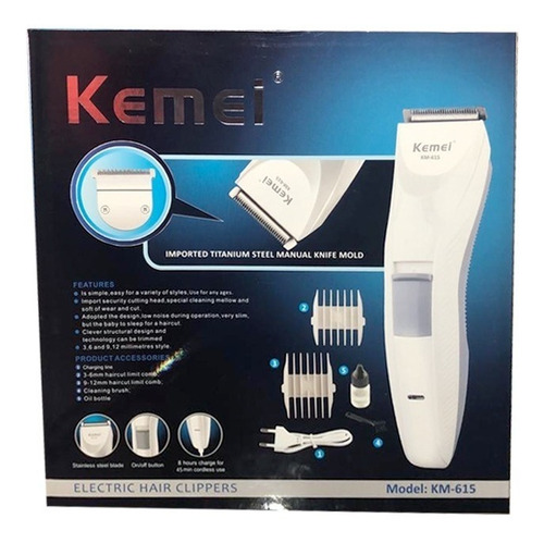 Abejon Recargable Kemei Maquina De Afeitar Cortar Cabello