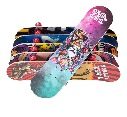 Patineta - Skate - Varios Estampados / De Madera - Okidoki