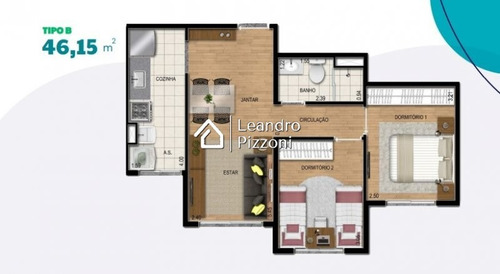 Imagem 12 de 15 de Residencial Conviva 2 Itaqua 2 Dorm. 46,39m2 - Apartamento A Venda No Bairro O Pequeno Coração - Itaquaquecetuba, Sp - Conviva-2-4639